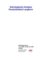 Horoskop Persönlichkeit - Langanalyse